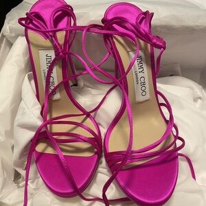 Jimmy Choo Fuchsia Strappy Heels